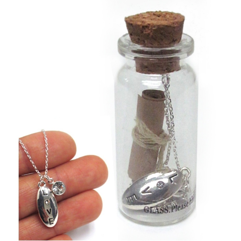 Necklace in a tiny bottle